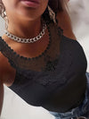 Sexy Lace Stitching Sleeveless Vest