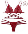 Sexy Cutout Cross Strap Three-Point Underwear Suit