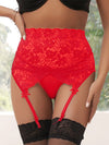 Sexy Lace High Waist Garter Underwear