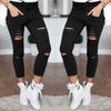Ripped Lace-up Pencil Pants
