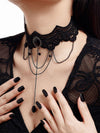 Gothic Lace Drop-Shaped Clavicle Chain Choker
