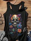 Flower Skull & Butterfly Head Printed Comfortable Vests