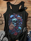 Flower Skull & Butterfly Head Printed Comfortable Vests