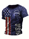 American Flag Paint Print Short Sleeve T-Shirt