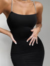 Sexy Diamond Chain Sling Sheath Dress