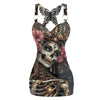 Retro Princess Skeleton Printed Butterfly Lace Vest