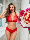 Sexy Lace Three-Point See-through 2-Piece Set