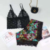 Skull Printed Sexy Lace Pajama Set