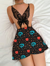Sexy Butterfly Suspenders Dress Nightdress