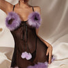 Sexy Plush Transparent Lingerie Nightdress