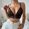 Lace Deep V Strap Wireless Sexy Lingerie Vest