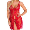 Sexy Lace Split Nightdress Suit