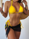 Hollow Sexy Halter Bikini with Veil