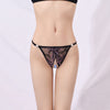 Lace Embroidery Diamond Pendant Open Crotch Sexy T-Back