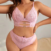 Plus Size Sexy Lace Bra 2-Piece Set