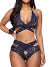 Sexy See-through Lace Cross Underwear Suit