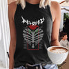 Beloved Faithful Gothic Heavy Metal Print Casual Vest