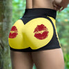LIP Printing Stitching Sports Shorts