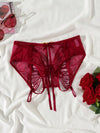 Butterfly Lace up Mesh Sexy Panties Custom