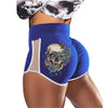 Skull Flower Particle Feeling Low-Rise Track Shorts
