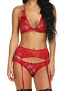 Sexy Lace Halter Lace-up Garter Underwear Suit