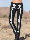 Punk Leggings With Skull Print