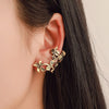 Vintage Hollowed Flower Leaf Ear Clips