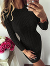 Sexy knitted female sweater bodycon dress