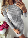 Sexy knitted female sweater bodycon dress