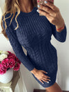 Sexy knitted female sweater bodycon dress