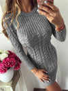 Sexy knitted female sweater bodycon dress