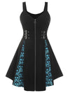 Punk Sleeveless Lace Patchwork Dress