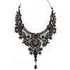 Lace ladies necklace jewelry black vintage clavicle chain