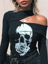 Cut-Out Punk Sexy Women's Blouse