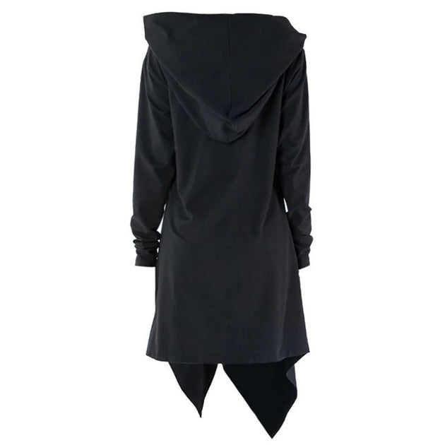 Vintage Gothic Zip Hooded Dress Tourtiwi
