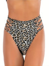 Women's Leopard Print High Waist Sexy Hollow-out Hip-Lifting Yoga Shorts