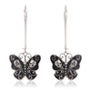 Gothic Retro Skull Butterfly Earrings