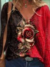Fashion Rose Long Sleeve T-shirt