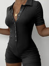 Fashion Casual Buttoned Romper
