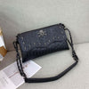 Embossed Riveted Skulls Shoulder Bag