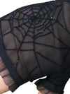 Spider Web Ruffled Hem Long Gloves