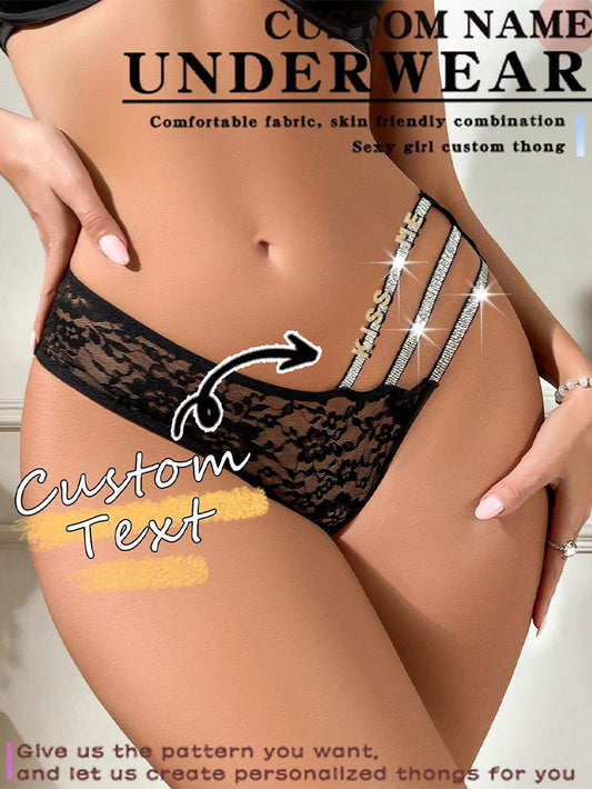 Three-Strap Crossbody Sexy Lace Underwear Custom