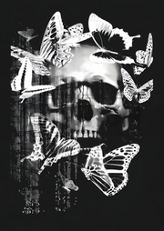 Butterfly Skull Printed Short-Sleeve T-shirt