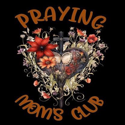 Praying Moms Club Cross Flower Printing Vest