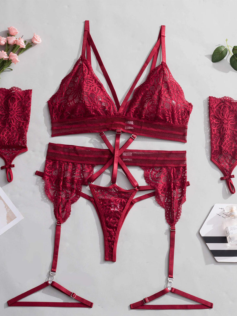 Sling Lace Stitching Sexy Jumpsuit Suit