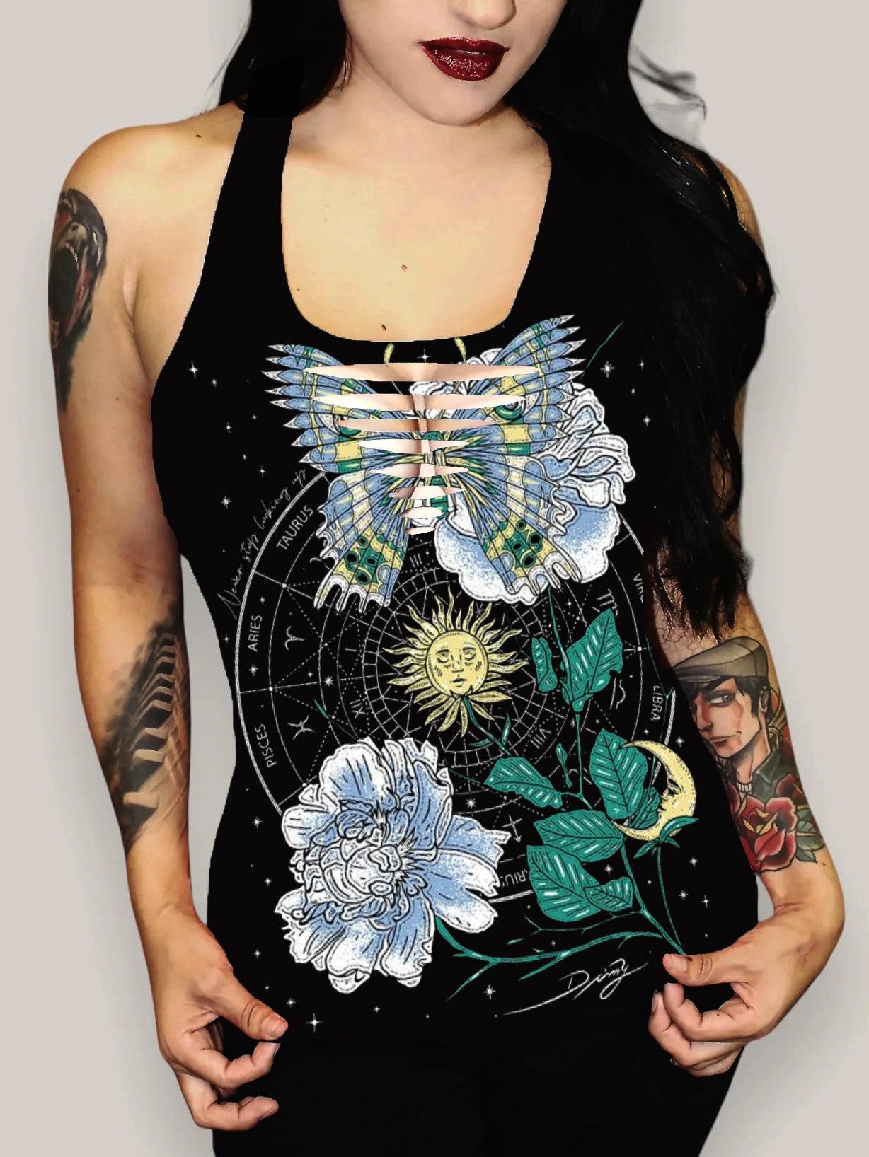 Solar Constellation Butterfly Printed Vest