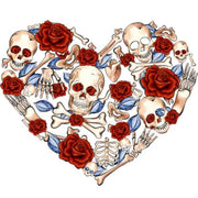 Love Rose Flower Skull Print Vest