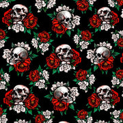 Fierce Skull Rose Print Vest