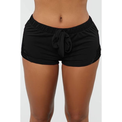 Comfortable Lace Stitching Sports Yoga Shorts