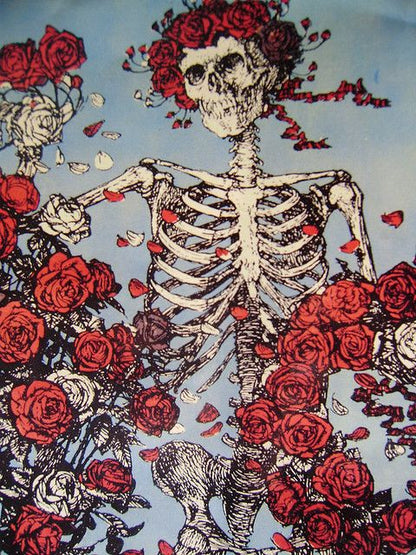 Sexy Skeleton and Rose Vest